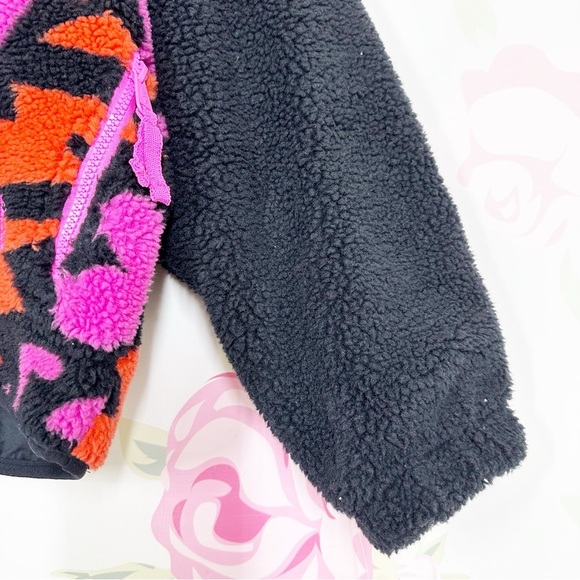 NEW Free People Movement Hit The Slopes Printed Hearts Pullover Fleece Jacket L - Picture 7 of 14